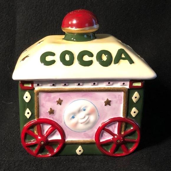 Vintage Holiday Ceramic Cocoa Canister - Picture 6 of 7
